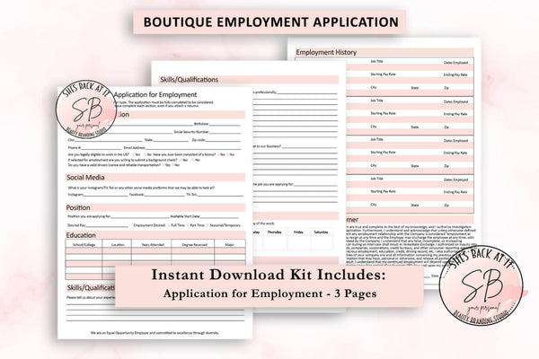 Application for employment