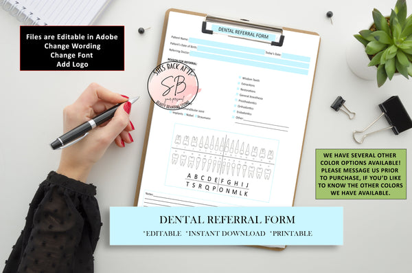 Printable Dental Referral Form