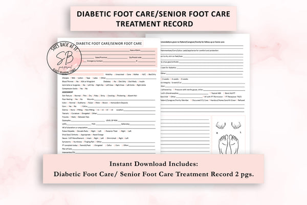Diabetic Foot Care Treatment Record