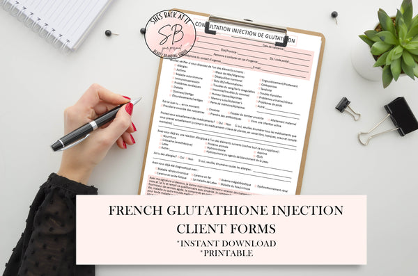French Glutathione Injection Intake Form