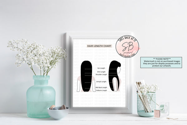 Hair Length Measurement Chart