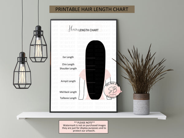 Hair cut length printable guide