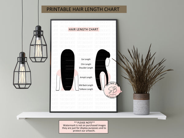 Hair Length Measurement Chart