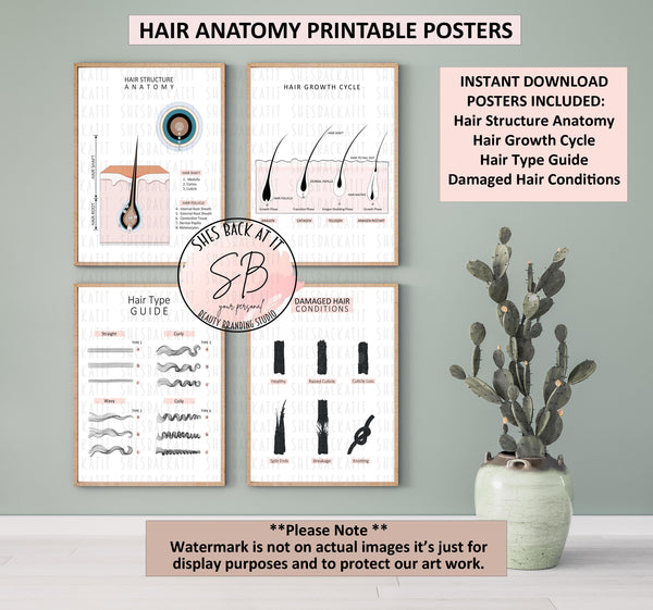 Elegant Hair Salon Wall Art - Printable decor for professional stylists.