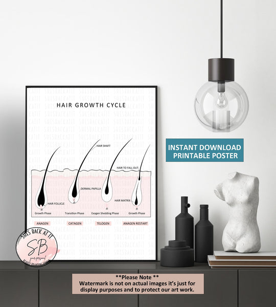 Printable Hair Stylist Art - Modern salon wall decor with professional styling tools
