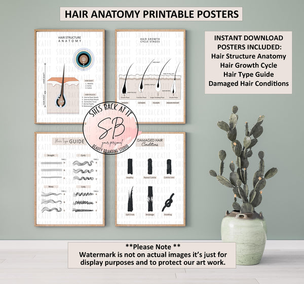 Professional Hair Stylist Wall Art - Printable salon decoration with beauty tools.
