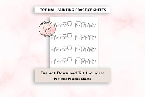 Feet Nail Art Practice Pages Printable Template
