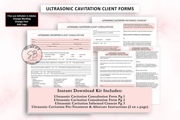 Ultrasonic Cavitation Client Forms