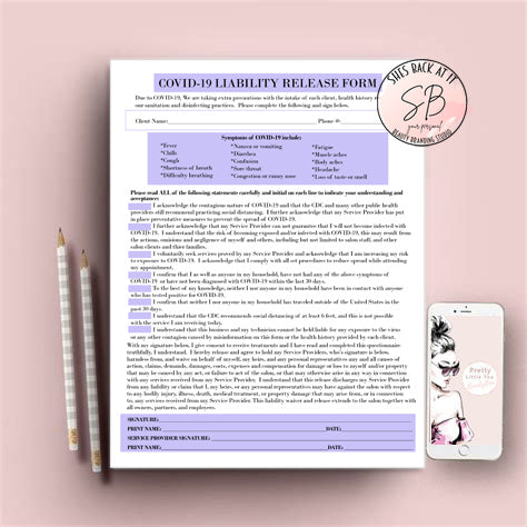 Covid-19 Liability Release Form