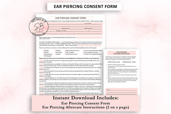 Ear Piercing Consent Form