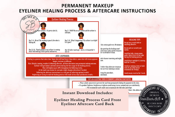 Printable PMU Eyeliner Aftercare