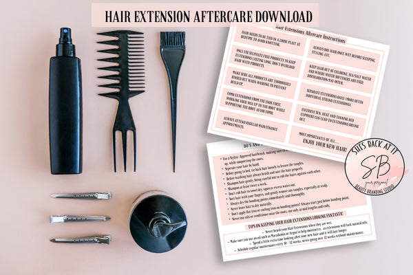 Hair Extensions Care Card
