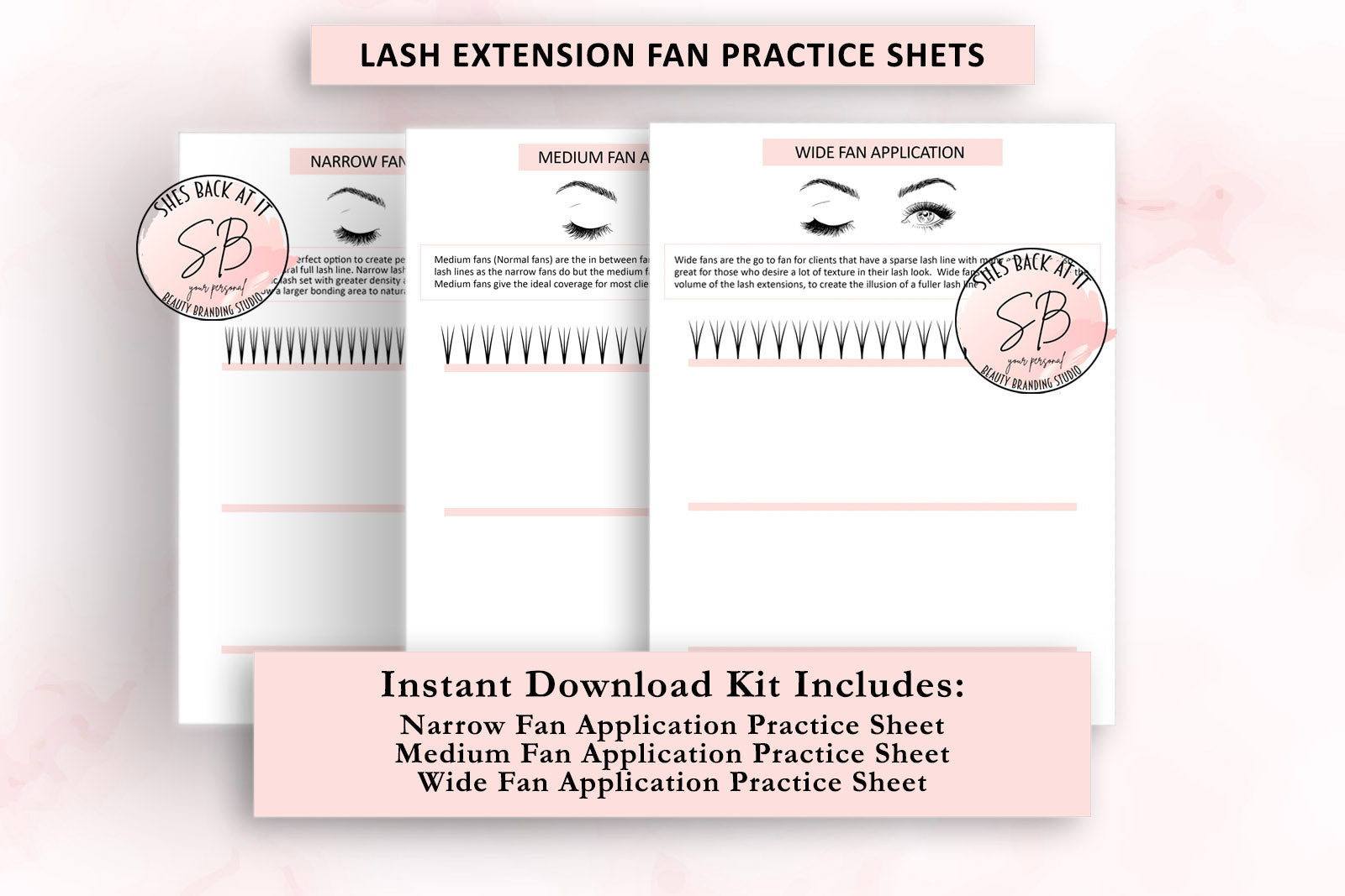Lash Extension Fan Practice