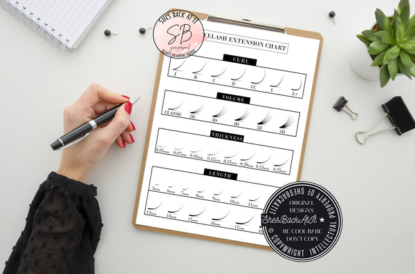 Eyelash Extension Curl Guide