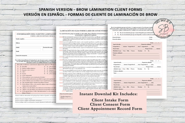 Spanish Brow Lamination Client Forms