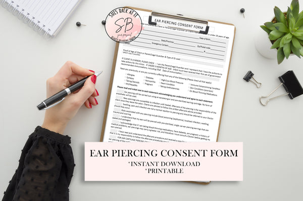 Ear Piercing Consent Form