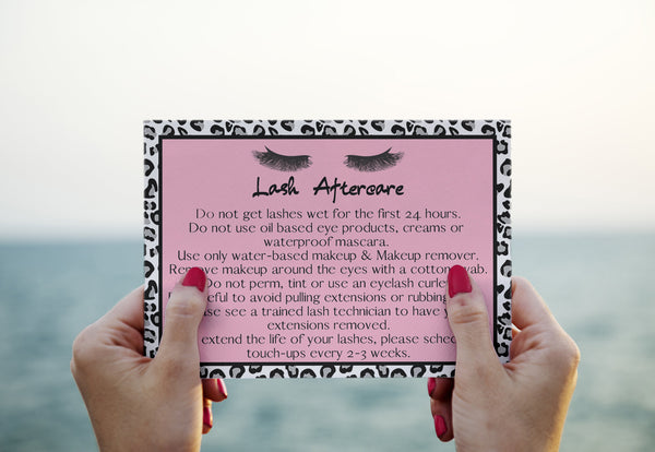 Leopard Eyelash Extension Aftercare
