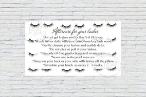 Printable Lash Aftercare Card