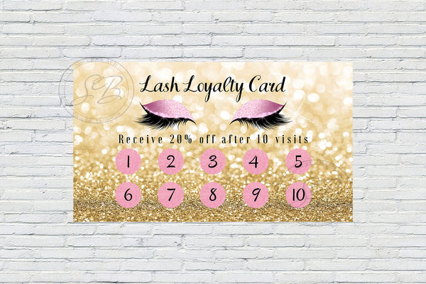 Printable Lash Extension Loyalty Card
