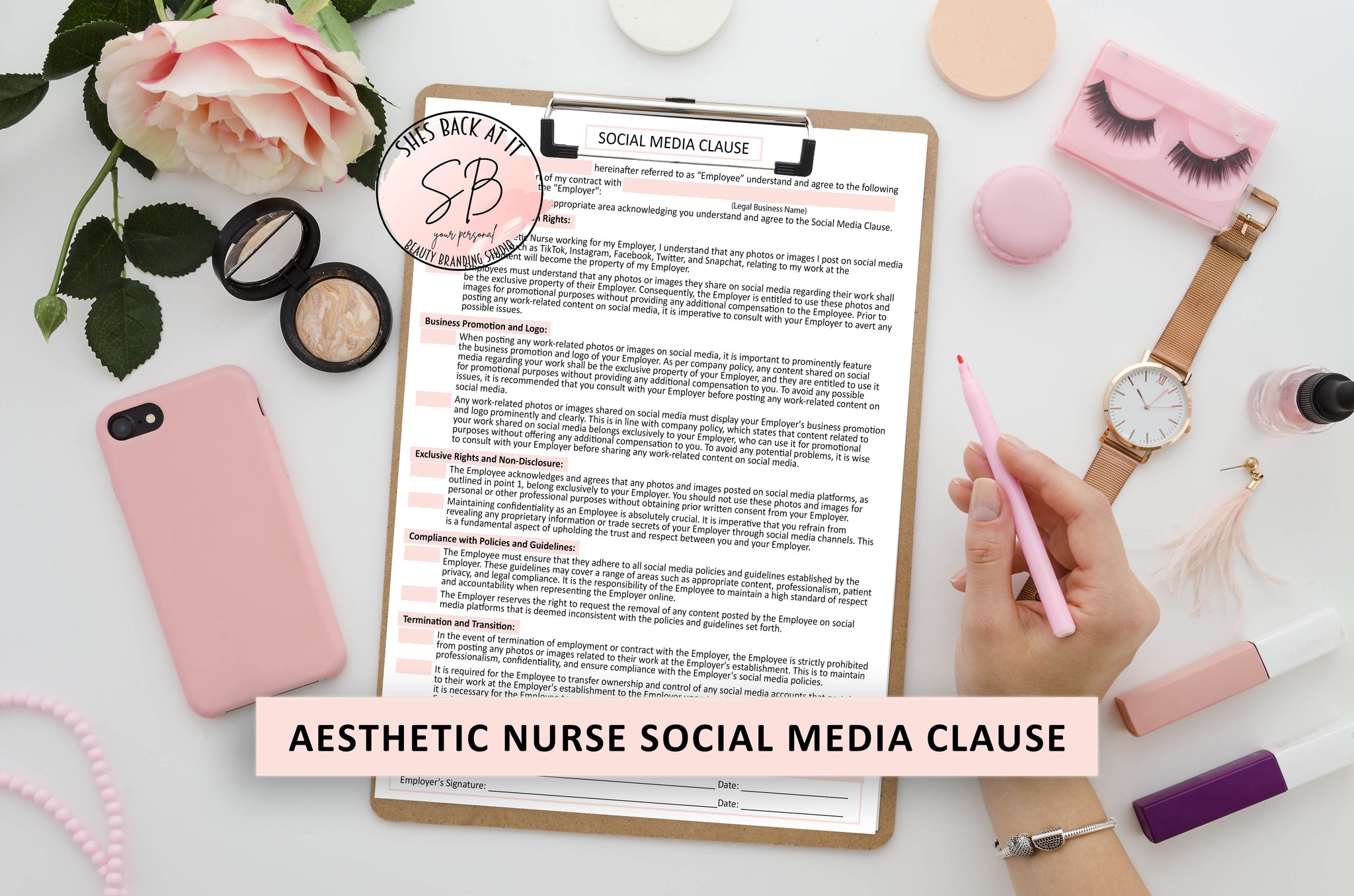 Aesthetic Nurse Social Media Clause