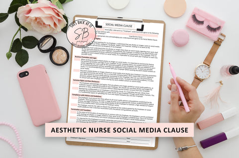 Aesthetic Nurse Social Media Clause