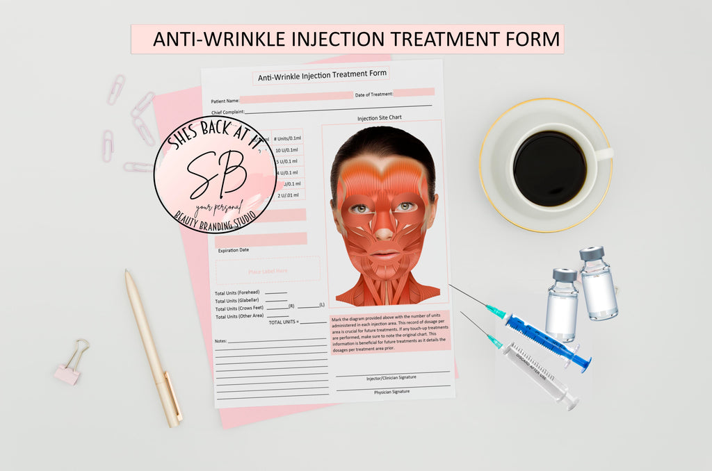 Anti-Wrinkle Injection Treatment Form | ShesBackAtIt | Printable Spa, Salon and Esthetician Client Forms anti-wrinkle-injection-treatment-form-shesbackatit-printable-spa-salon-and-esthetician-client-forms