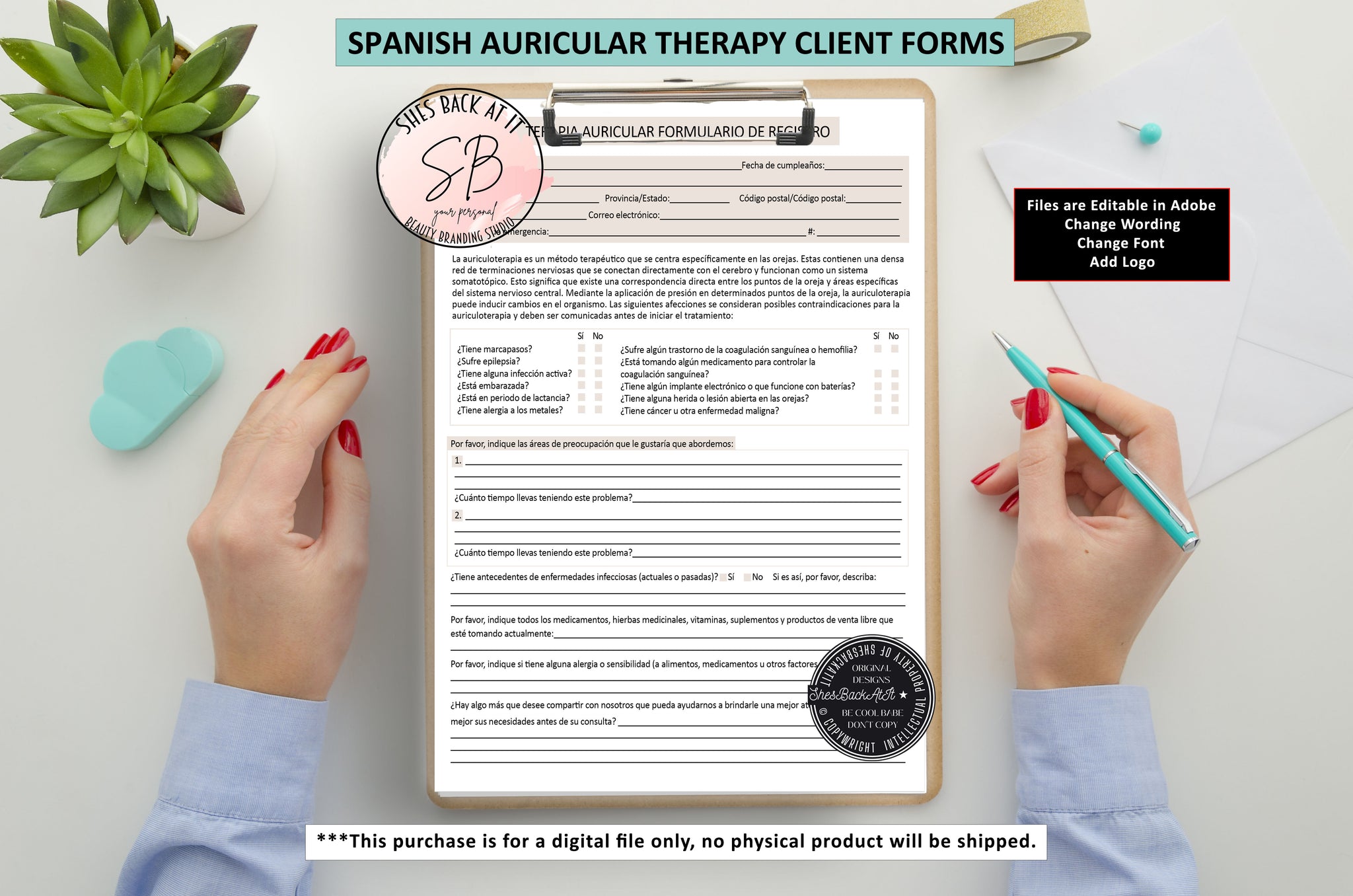 Spanish Auricular Therapy Intake Form