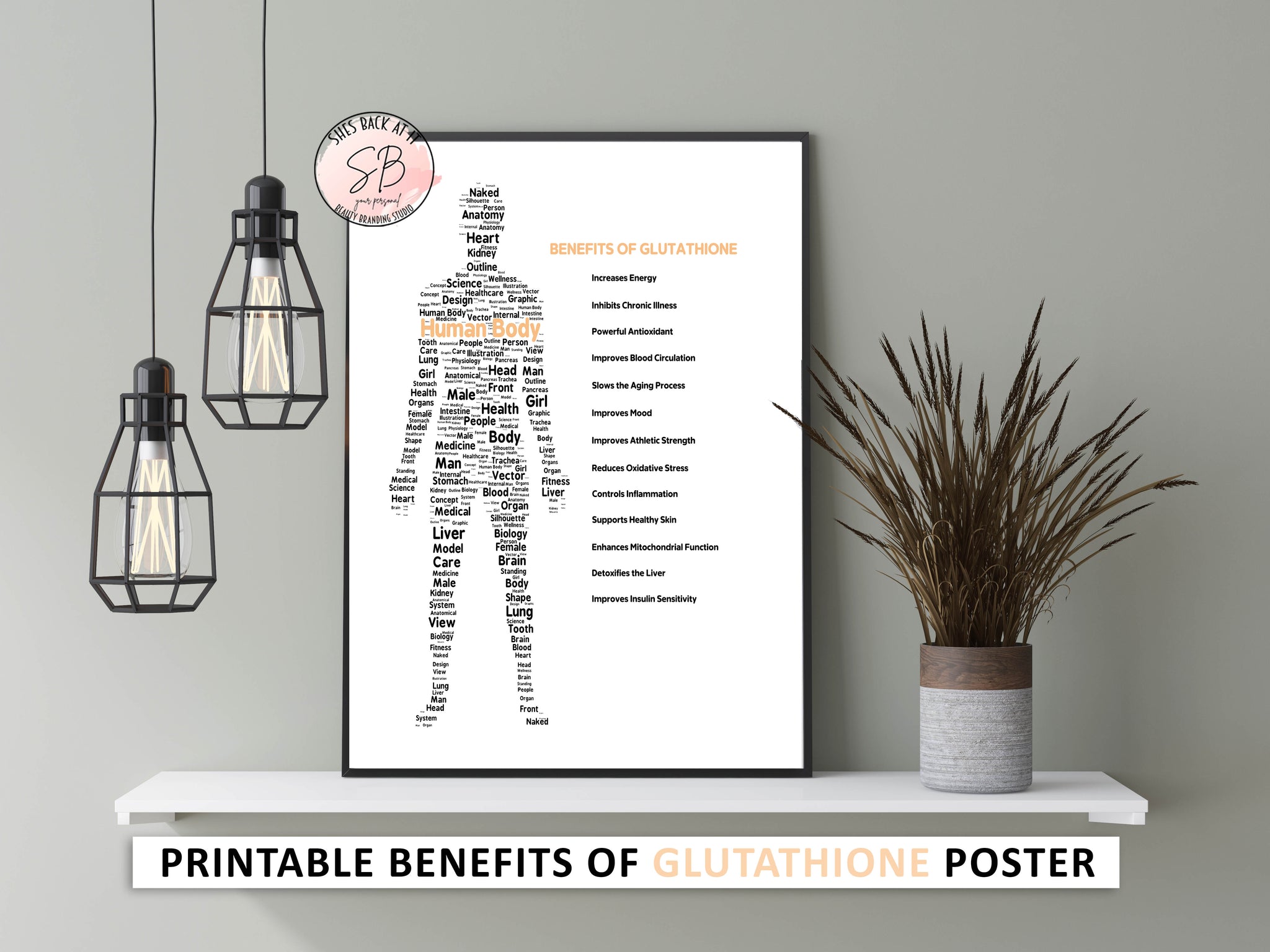 Glutathione Benefits Prinable Poster | ShesBackAtIt | Printable Spa, Salon and Esthetician Client Forms Glutathione Benefits Prinable Poster | ShesBackAtIt | Printable Spa, Salon and Esthetician Client Forms