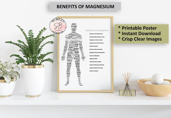 Benefits of Magnesium Printable Poster