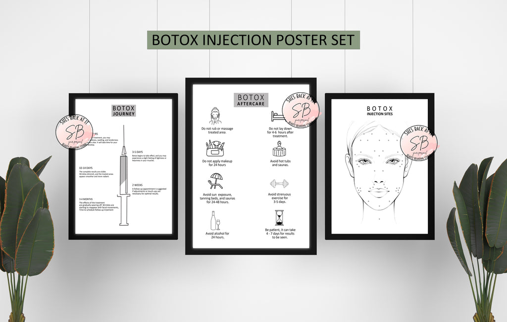 Botox Journey Poster Set | ShesBackAtIt | Printable Spa, Salon and ...