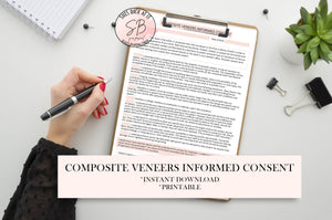 Printable Composite Veneers Informed Consent Form