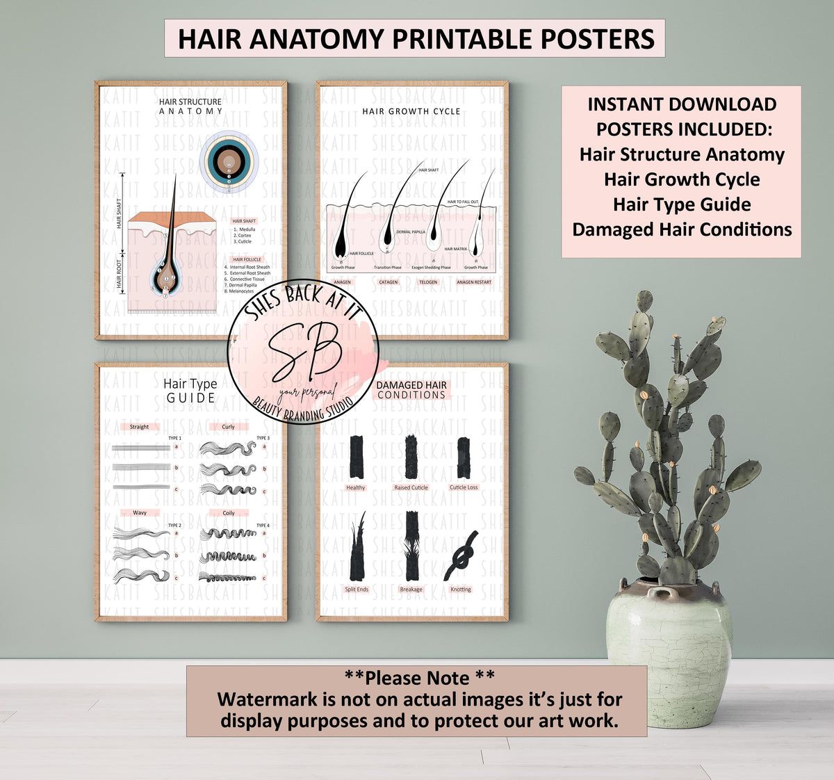 Hair Stylist Printable Wall Art - Professional Salon Decor ...