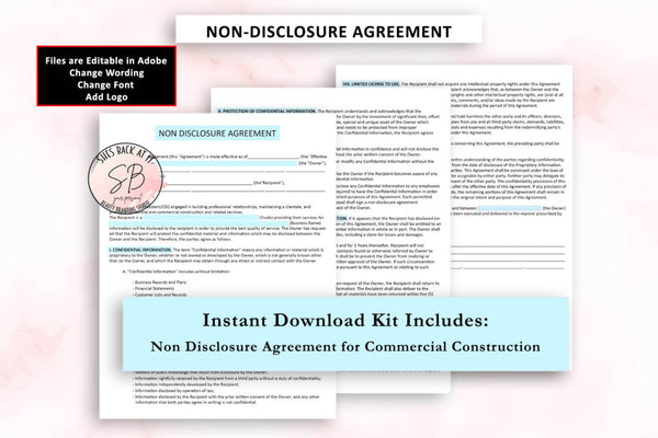 Non-disclosure agreement printable document 