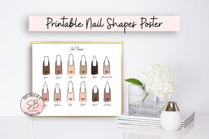 Nail Shapes Printable Poster