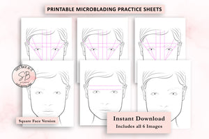 Printable Microblading Practice Sheets
