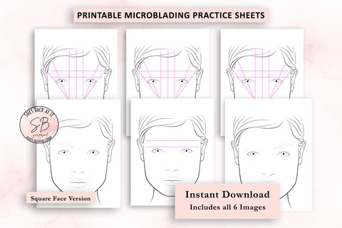 Printable Microblading Practice Sheets