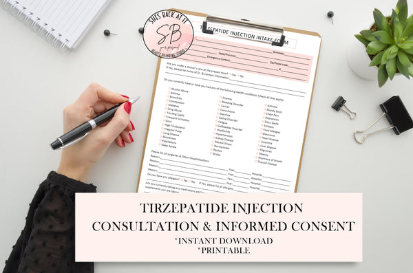 Tirzepatide Injection Intake form printable pdf file