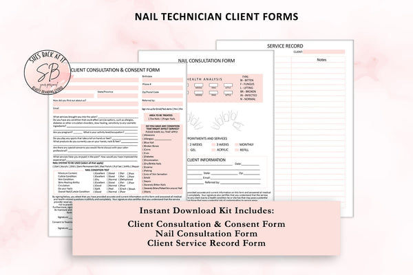 Printable Nail Technician Client Forms