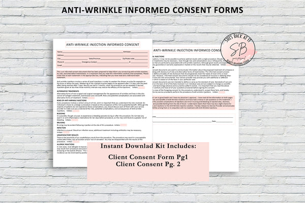 Anti Wrinkle Client Forms