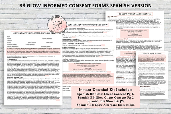 Spanish BB Glow Client Forms