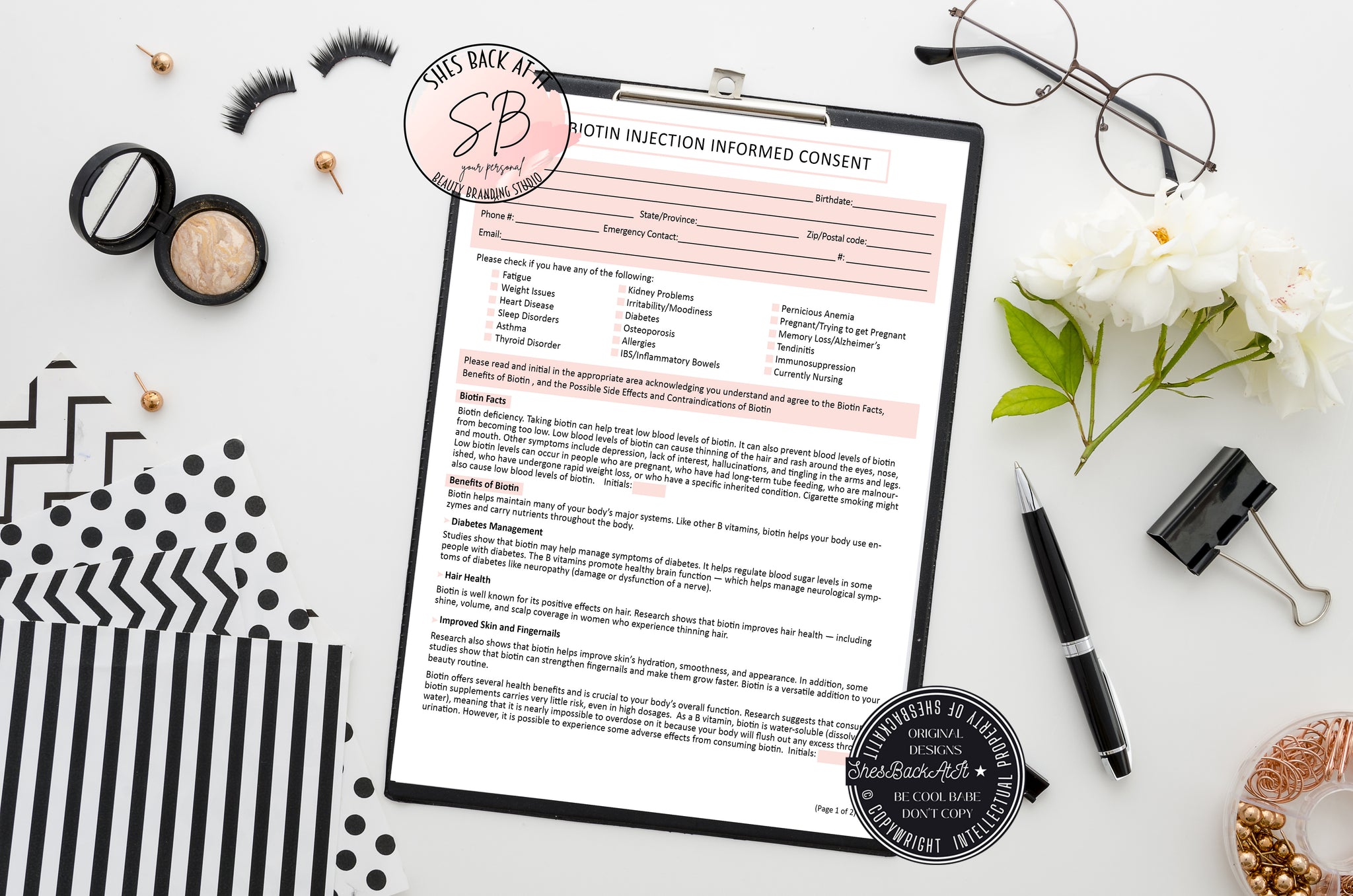 Biotin Injection Consent Form