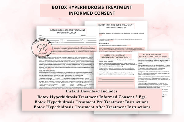 Botox for Hyperhidrosis Consent Form
