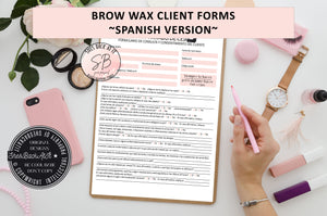 Spanish Brow Waxing Intake Form