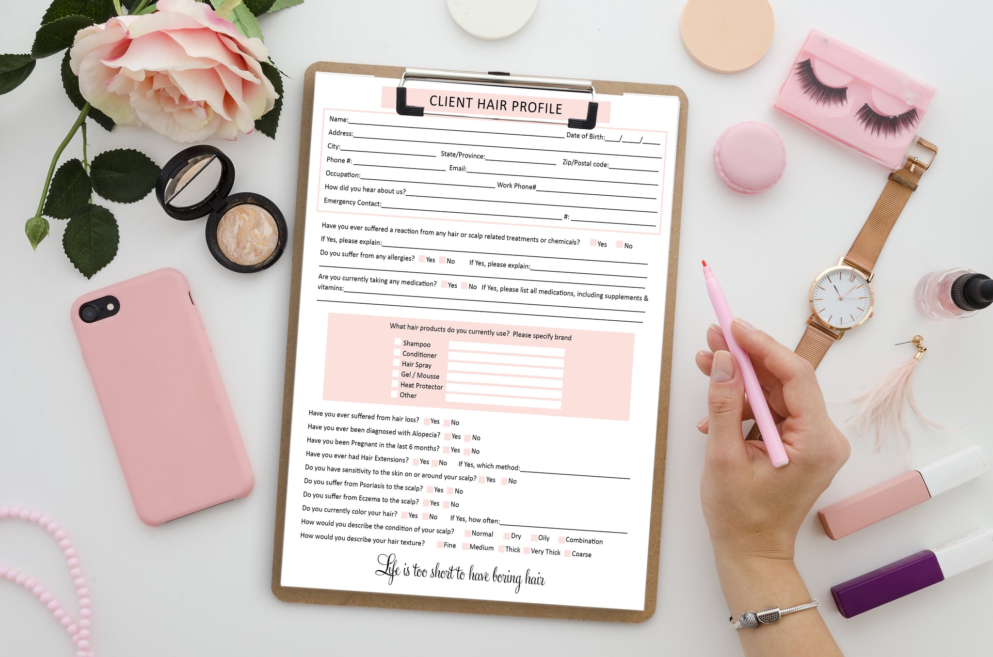 Hair Stylist Client Forms