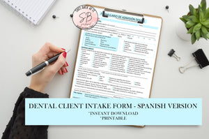 Dental Client Intake Form Spanish