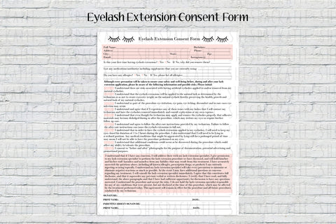 Lash Extension Consent Form