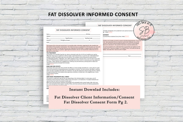 Fat Dissolving Consent Form