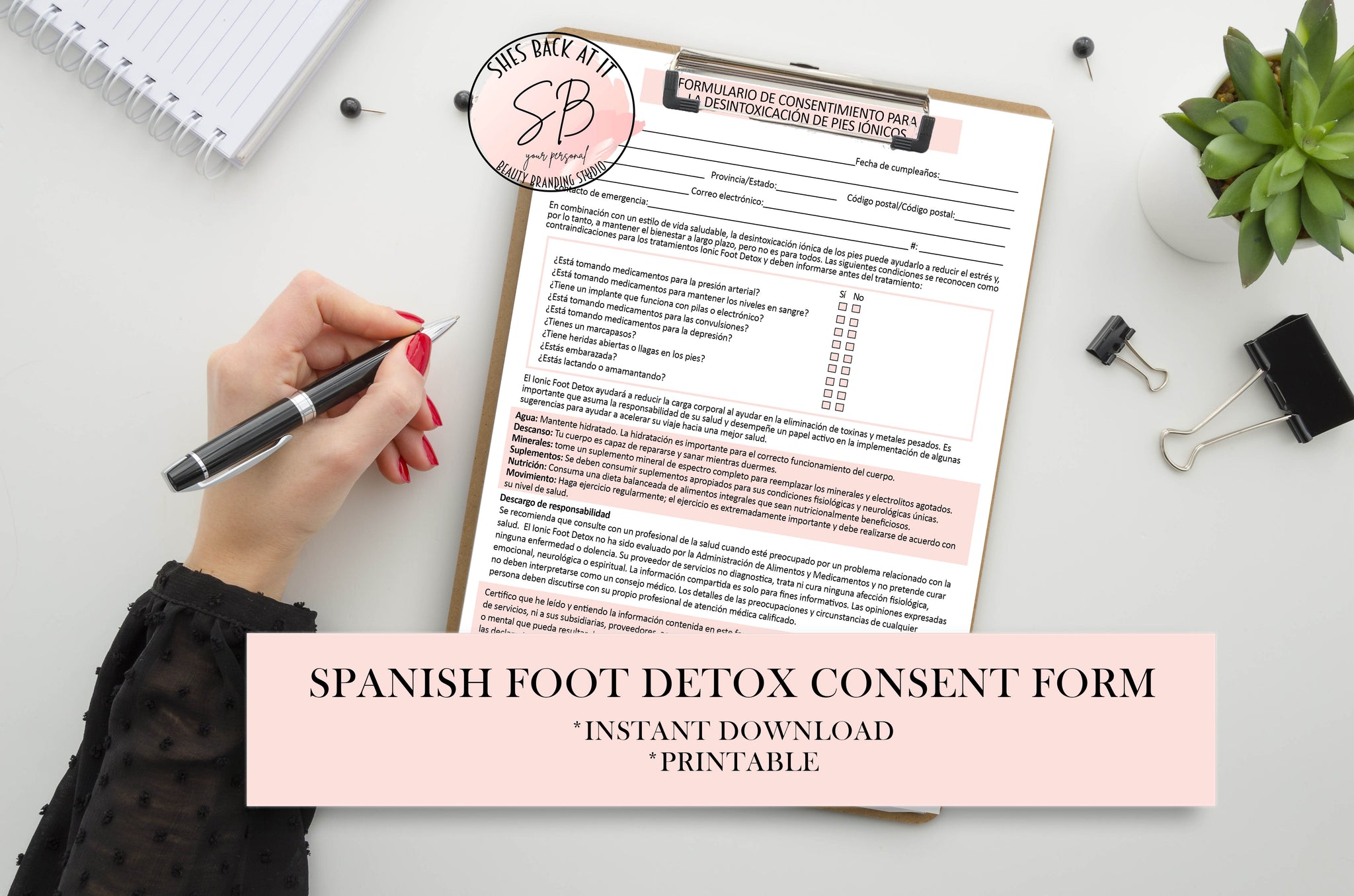 Foot Detox Consent Form