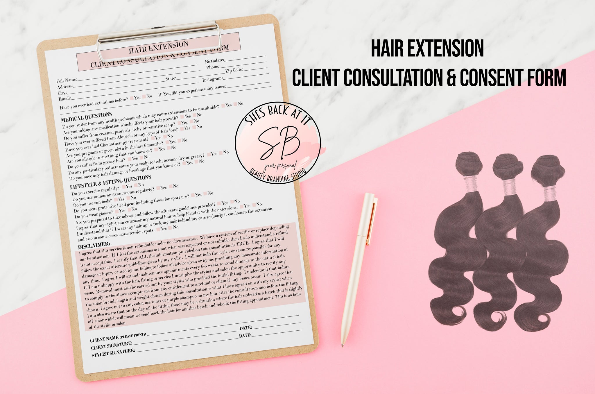 Hair Extensions Client Forms