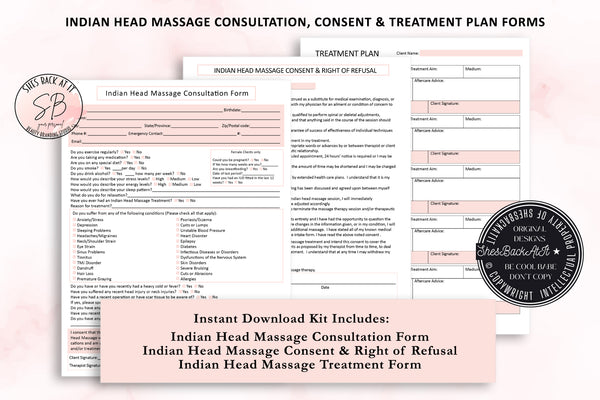 Indian Head Massage Client Forms